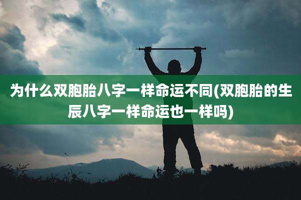 为什么双胞胎八字一样命运不同(双胞胎的生辰八字一样命运也一样吗)