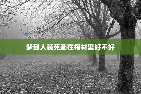 梦到人装死躺在棺材里好不好