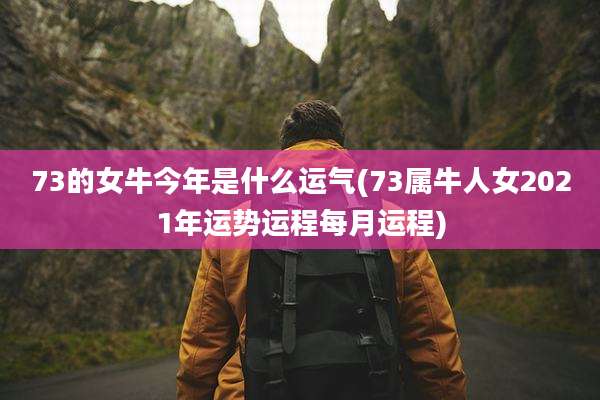 73的女牛今年是什么运气(73属牛人女2021年运势运程每月运程)