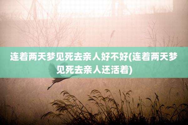 连着两天梦见死去亲人好不好(连着两天梦见死去亲人还活着)