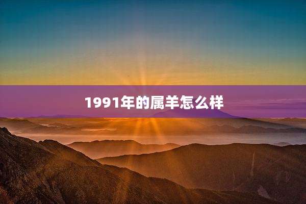 1991年的属羊怎么样