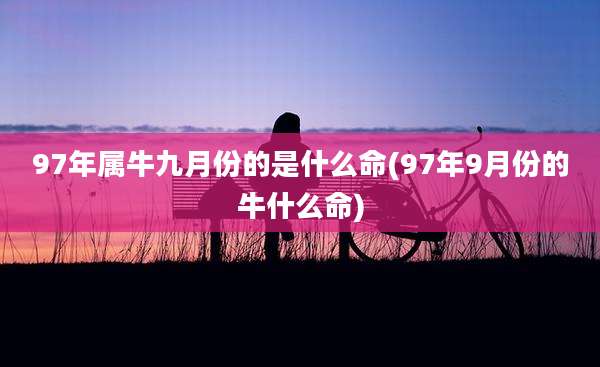 97年属牛九月份的是什么命(97年9月份的牛什么命)