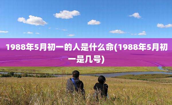 1988年5月初一的人是什么命(1988年5月初一是几号)