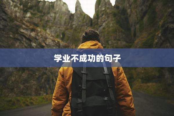 学业不成功的句子