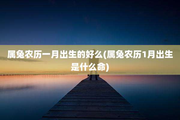 属兔农历一月出生的好么(属兔农历1月出生是什么命)