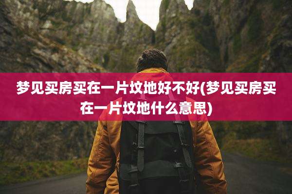 梦见买房买在一片坟地好不好(梦见买房买在一片坟地什么意思)