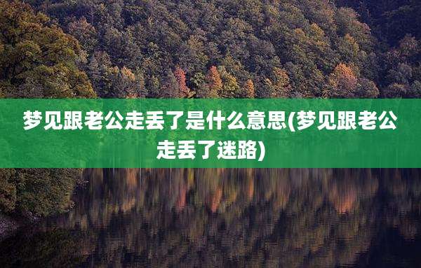 梦见跟老公走丢了是什么意思(梦见跟老公走丢了迷路)