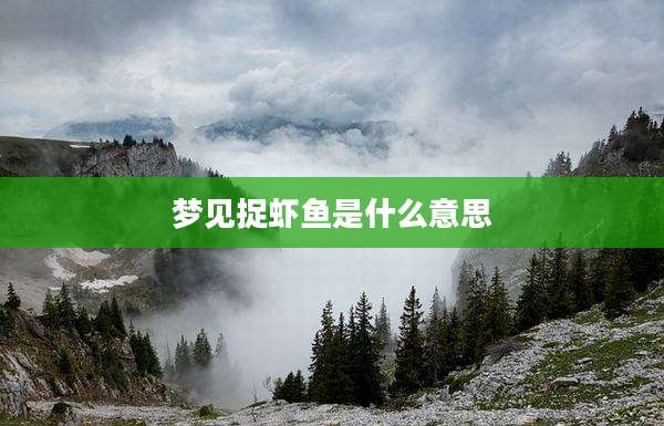 梦见捉虾鱼是什么意思