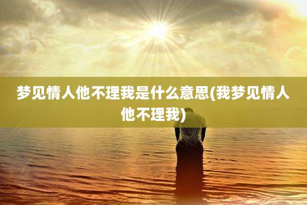 梦见情人他不理我是什么意思(我梦见情人他不理我)