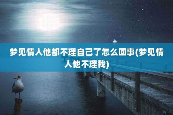梦见情人他都不理自己了怎么回事(梦见情人他不理我)