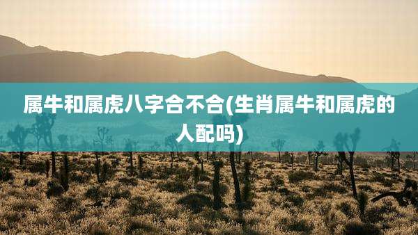 属牛和属虎八字合不合(生肖属牛和属虎的人配吗)