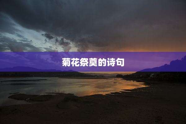 菊花祭奠的诗句