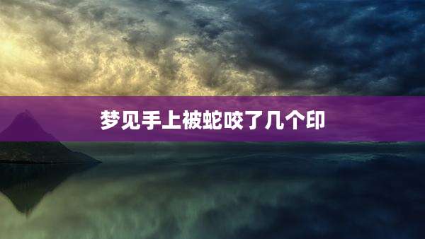 梦见手上被蛇咬了几个印