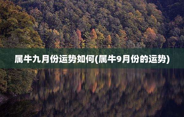 属牛九月份运势如何(属牛9月份的运势)