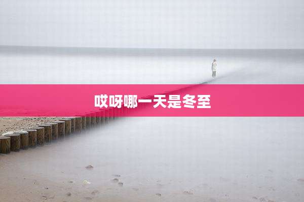 哎呀哪一天是冬至