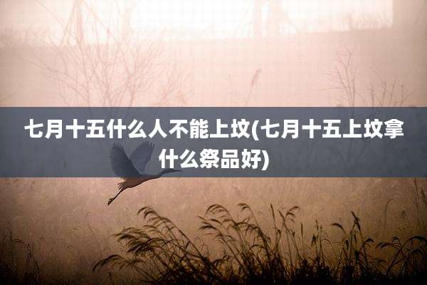 七月十五什么人不能上坟(七月十五上坟拿什么祭品好)