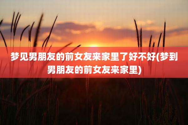 梦见男朋友的前女友来家里了好不好(梦到男朋友的前女友来家里)