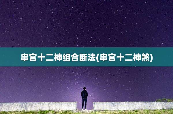 串宫十二神组合断法(串宫十二神煞)