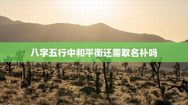 八字五行中和平衡还需取名补吗