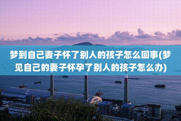 梦到自己妻子怀了别人的孩子怎么回事(梦见自己的妻子怀孕了别人的孩子怎么办)