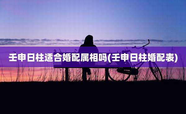 壬申日柱适合婚配属相吗(壬申日柱婚配表)