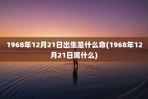 1968年12月21日出生是什么命(1968年12月21日属什么)