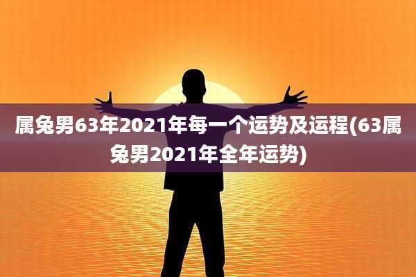 属兔男63年2021年每一个运势及运程(63属兔男2021年全年运势)