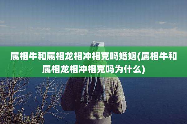 属相牛和属相龙相冲相克吗婚姻(属相牛和属相龙相冲相克吗为什么)