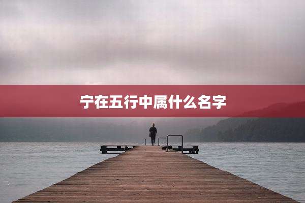 宁在五行中属什么名字
