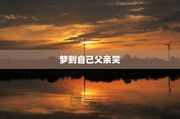 梦到自己父亲哭