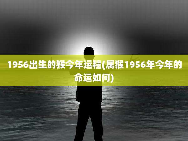 1956出生的猴今年运程(属猴1956年今年的命运如何)