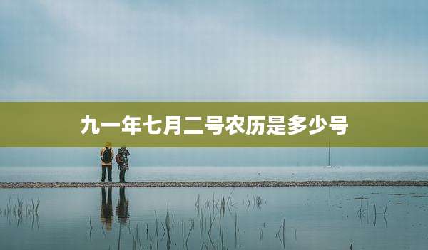 九一年七月二号农历是多少号