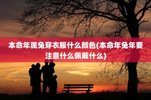 本命年属兔穿衣服什么颜色(本命年兔年要注意什么佩戴什么)