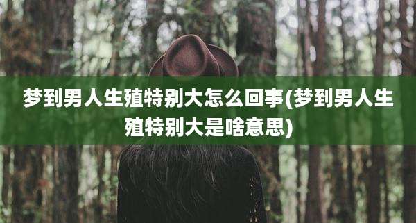 梦到男人生殖特别大怎么回事(梦到男人生殖特别大是啥意思)