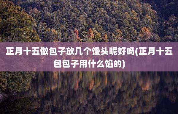 正月十五做包子放几个馒头呢好吗(正月十五包包子用什么馅的)