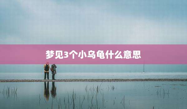 梦见3个小乌龟什么意思
