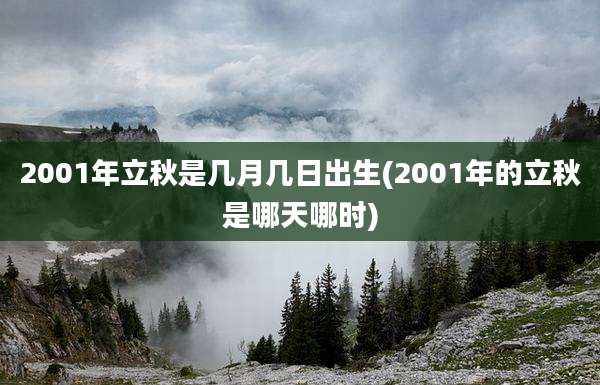 2001年立秋是几月几日出生(2001年的立秋是哪天哪时)