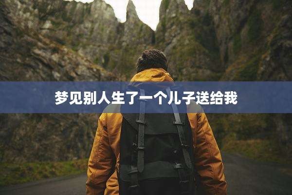 梦见别人生了一个儿子送给我