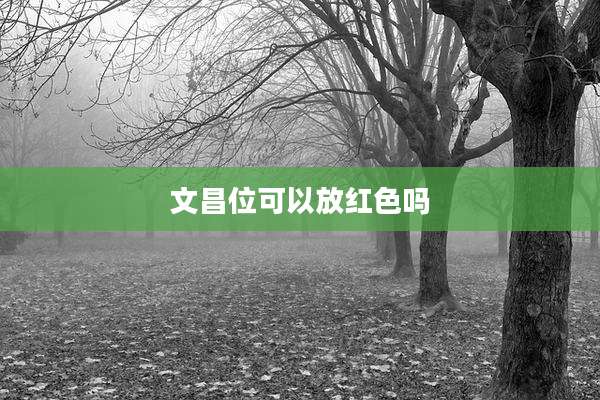 文昌位可以放红色吗