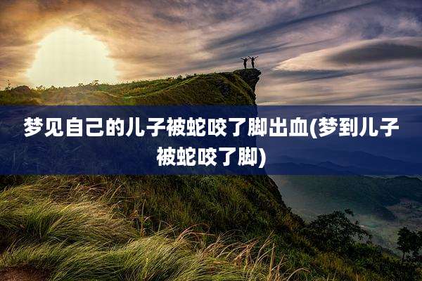 梦见自己的儿子被蛇咬了脚出血(梦到儿子被蛇咬了脚)