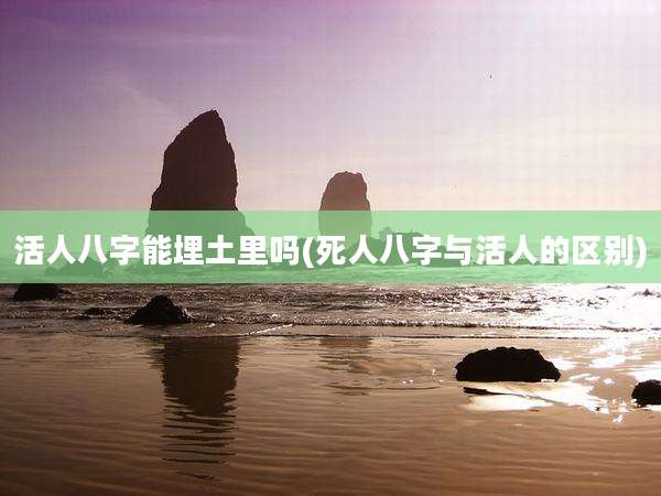 活人八字能埋土里吗(死人八字与活人的区别)