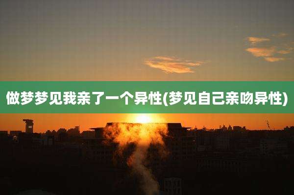 做梦梦见我亲了一个异性(梦见自己亲吻异性)