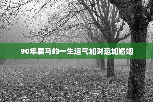 90年属马的一生运气加财运加婚姻