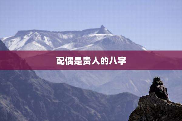 配偶是贵人的八字