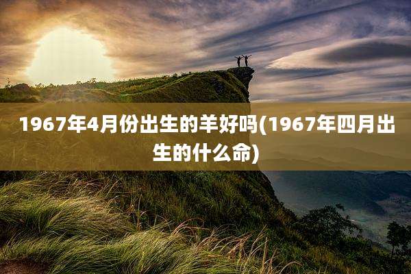 1967年4月份出生的羊好吗(1967年四月出生的什么命)