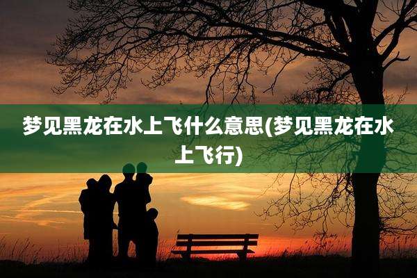 梦见黑龙在水上飞什么意思(梦见黑龙在水上飞行)