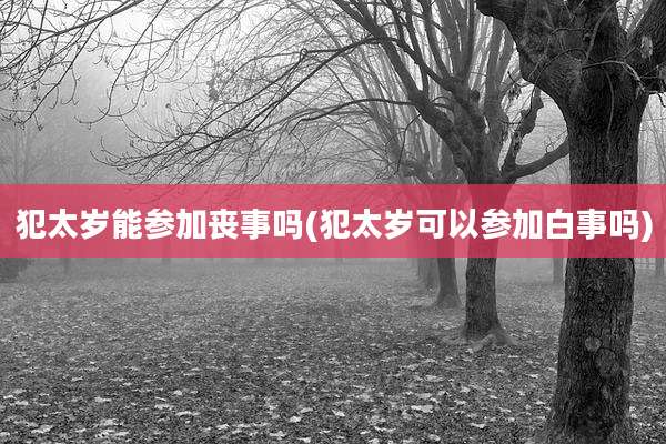 犯太岁能参加丧事吗(犯太岁可以参加白事吗)