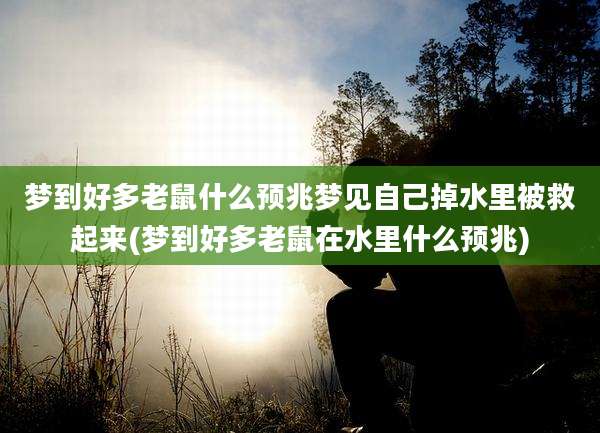 梦到好多老鼠什么预兆梦见自己掉水里被救起来(梦到好多老鼠在水里什么预兆)