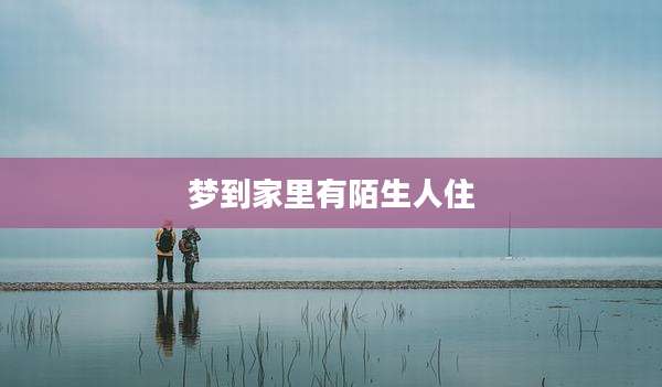 梦到家里有陌生人住