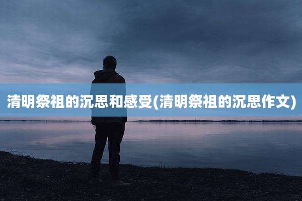 清明祭祖的沉思和感受(清明祭祖的沉思作文)